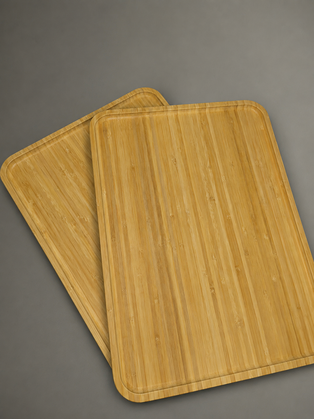 Bamboo 2pc serving trays