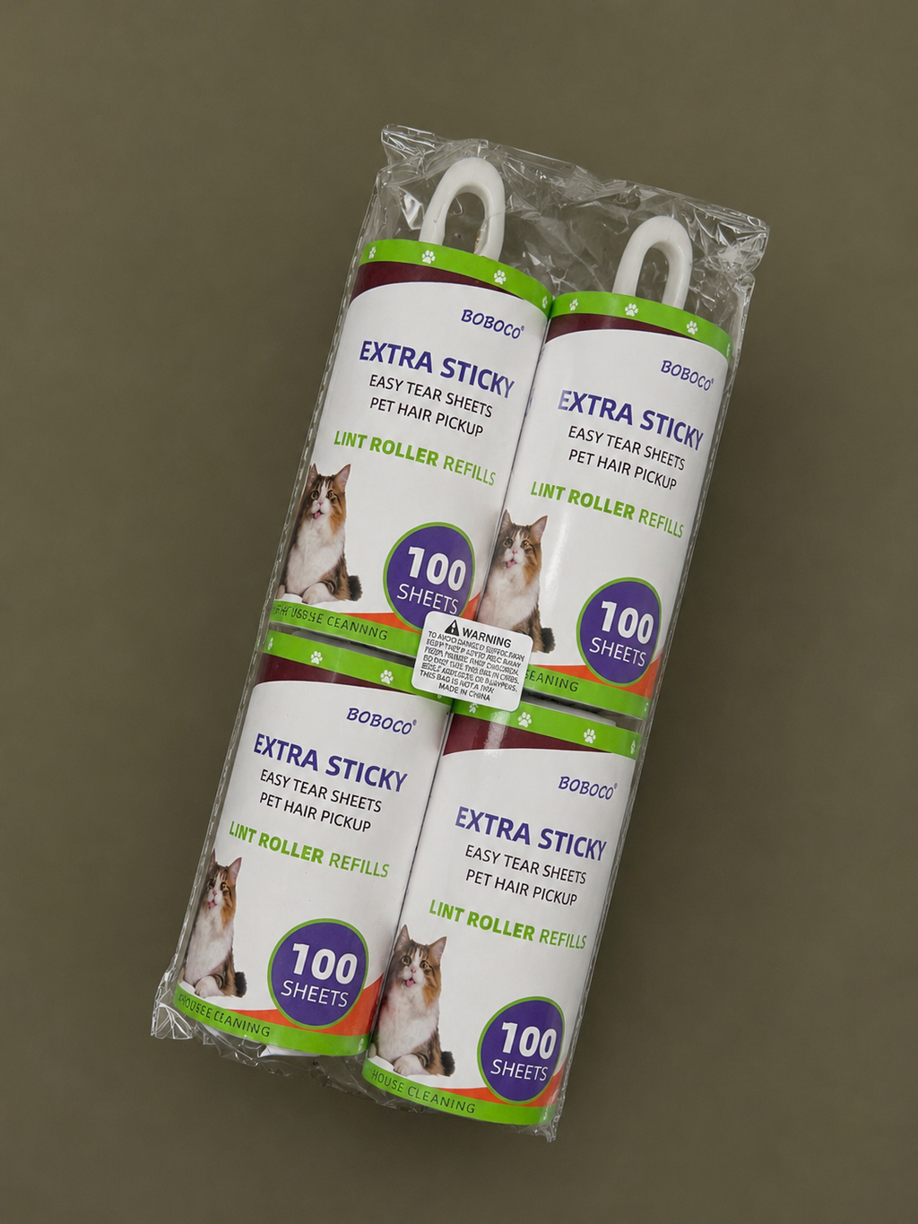 BOBOCO Extra sticky lint roller Refills 4 pack